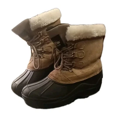 Itasca Thinsulate - Botas para mujer de cedro de cuero tostado y sintético negro - talla 9 Foto 1 de 4