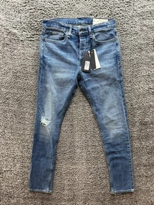 NWT Rag & Bone Fit 1 Skinny Hemp Blend Authentic Stretch Jeans Mens Size 32 x 32 - Picture 1 of 15
