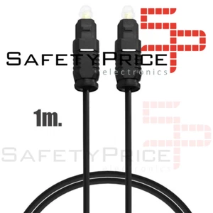 Cable Toslink Audio Digital Fibra Optica 1m Optico Sonido Hifi Optic Fiber Negro - Picture 1 of 2