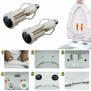 Top Fix Toilet Seat Screws Nut Cover Lid Pan Fixing WC Blind Hole Fitting Kits - Picture 1 of 5