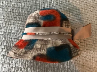 Sombrero cubo vintage años 60 Mr. John Jr. multicolor con ala mohair Foto 1 de 4