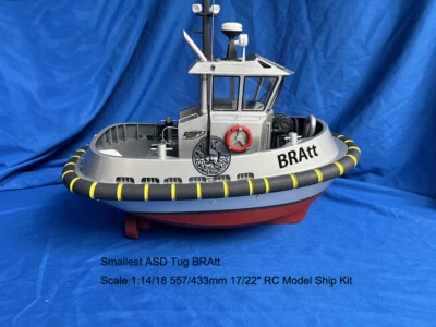 Smallest ASD Tug BRAtt Scale 1:14/18 557/433mm 22/17" RC Model Ship Kit - Image 1 of 4