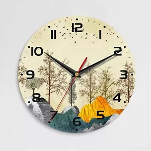 Wall Clock 10 Inch Silent Non-Ticking Home Kitchen Decor Battery Operated for... - Picture 1 of 7