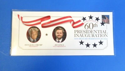 DONALD J. TRUMP, JD VANCE 2025 OFFICIAL 60th PRESIDENTIAL INAUGURATION CACHET - Image 1 of 3