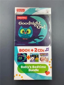 FISHER PRICE Baby's Bedtime Bundle Book and 2 CDs Goodnight, Owl Board Book NIP - Imagen 1 de 5