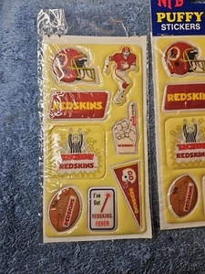 Vintage Washington Redskins 2 Packs RUSS Puffy Stickers - Picture 1 of 4