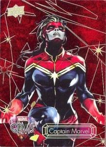 2016 Upper Deck Marvel Gems Ruby Parallel 1 Captain Marvel Carol Danv 65/99 RARE - Picture 1 of 3