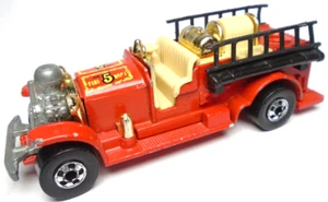 1980 HOT WHEELS OLD NUMBER 5 RED 1:64 DIECAST 3 1/8" FIRE LADDER TRUCK HONG KONG - Picture 1 of 6