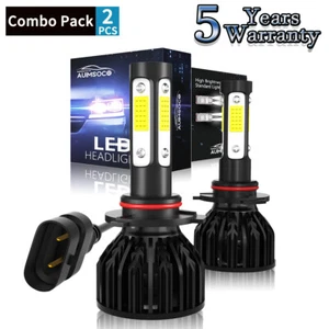 For Chevrolet K1500 1990-1999 LED Headlight Kit Bulbs Cool White 6500K Pair 9005 - Picture 1 of 14