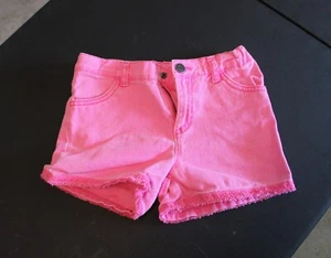 Carters Jean Shorts Girls Size 7 Pink Adjustable Waist - Picture 1 of 1