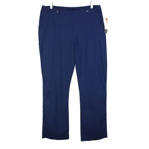 Katherine Heigl Scrub Pants Blue Size L Half Elastic Waist Pockets Medical - Picture 1 of 12