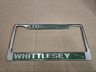 Whittlesey Jaguar Torrance CA Metal Vintage Placa Etiqueta Marco Soporte Logo  Foto 1 de 4