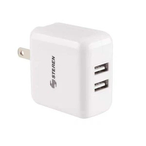Stereo USB Dual Home Ladegerät mit 2,1 Amp für iPhones, Samsung Galaxy Handys, & - Bild 1 von 1