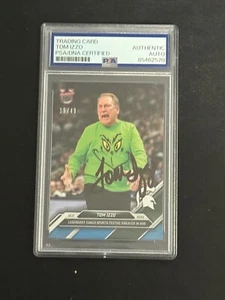 Tom Izzo SIGNED AUTO Michigan State Spartans 2024-25 Topps Bowman U Now 34 PSA# - Picture 1 of 3