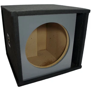 Car Audio Single 12" Slot Vented Paintable Baffle Stereo Sub Box Enclosure - Picture 1 of 4
