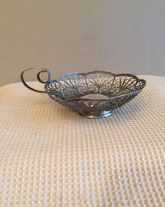 Vintage Soviet Candy Bowl Dish Filigree Metal USSR - Picture 1 of 4
