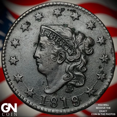 1818 Coronet Head Large Cent  Q7325 Cover