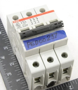 ABB S203U-K10A Circuit Breaker 3-Pole 240V 50/60Hz 10kA IR Rail Mount - USED - Picture 1 of 5