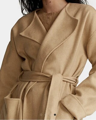 POLO RALPH LAUREN Women Camel Brown belt Wrap coat Wool M Size Last One - Image 1 of 4