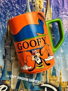 2024 Disney Parks Walt Disney World Goofy Orange Ceramic Mug NEW - Picture 1 of 2