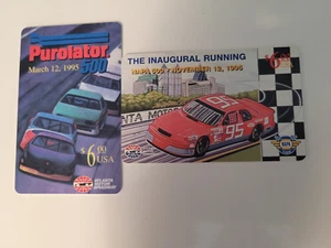 2 Atlanta Speedway Nascar Telephone Cards Inaugural Running 1995 - Picture 1 of 6