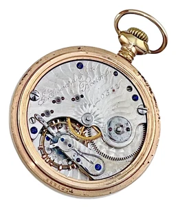 Scarce E. Howard & Co. Series IV Scalloped Ray Damascene N Size Pocket Watch! - Picture 1 of 6