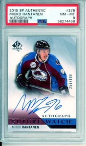 2015 Upper Deck SP Authentic Mikko Rantanen Future Watch Auto Rookie /999 PSA 8 - Picture 1 of 2