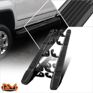 Barra nerviosa escalonada de aluminio 6" de aluminio doble cabina Silverado/Sierra tabla para correr negra - Imagen 1 de 8