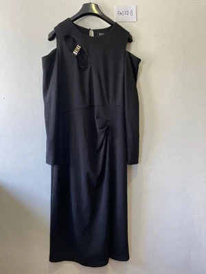 Star by Julien Macdonald Cold Shoulder Maxi Dress in Black UK 18 Plus (FMS22-8) - Image 1 of 3