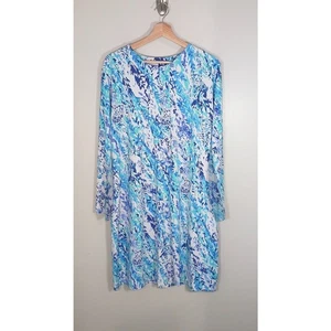Ibkul Athleisure Sun Protection Vacation Tropical Animal Print Dress Size XL - Picture 1 of 6