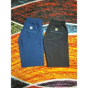 2 Carhartt "Force" Stretchable Scrub Cargo Womans Nurse Medical Pants Size S - Picture 1 of 13