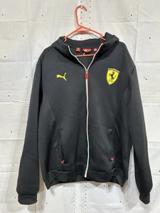 PUMA SCUDERIA FERRARI TRACK JACKET Mens XL Black Full Zip F1 - Picture 1 of 6