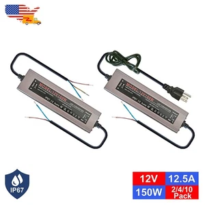 12Volt Led Transformer AC 110V To DC 12V 150W 12.5A IP67 Waterproof Led Driver - Picture 1 of 12