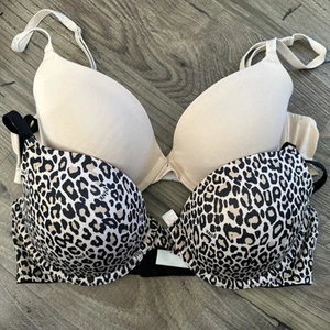 Victoria’s Secret Pink Size 34C Leopard & Beige Bras - Picture 1 of 4