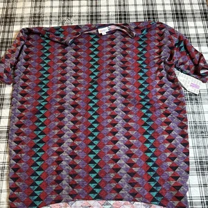 Lularoe •Size Large• New w/ Tags Geometric Print Long Tunic Top - Picture 1 of 7