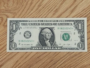 2013 B RARE DUPLICATE FORT WORTH $1 STAR NOTE UNC/GEM B08232243* 2 OF 2 CONS SER - Picture 1 of 5