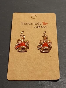 Handmade Christmas Bell dangly earrings brand new - Picture 1 of 3
