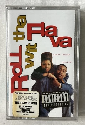Queen Latifah Sha-Kim Roll Wit Tha Flava New Sealed Cassette Tape 1993 Sony Foto 1 de 4
