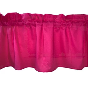 Solid Pink Window VALANCE Curtain 15"L x 60"W Kitchen Window Treatments RV - Picture 1 of 1