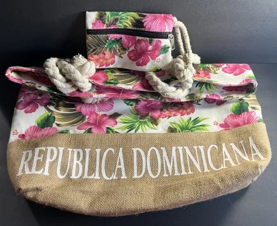 Bolso de Mano Floral República Dominicana para Mujer con Monedero Moda Foto 1 de 4