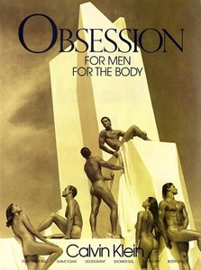 1987 Calvin Klein CK Obsession perfume men women body vintage 1-page MAGAZINE AD - Picture 1 of 1