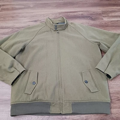 Chaqueta Abrigo Lands’ End Hombre Oliva Verde Ejército Mezcla Lana Talla Grande Exterior Foto 1 de 4