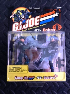 GI Joe Vs. Cobra Gung-Ho vs. Destro (2001) Hasbro Figure Set 2-Pack 'RARE' - Picture 1 of 5