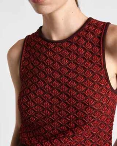 Cue Diamond Pattern Knit Tank Vest Top Sz M NEW SOLD OUT Berry - Picture 1 of 3