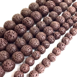 13 Color Lava Stone Bead Rock Round Beads 15" 6mm 8mm 10mm Jewelry Make Diffuser - Picture 1 of 120