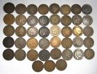 Vintage Indian Flying Eagle Cent Collection 43 Different Dates 1858-1909 Ap554