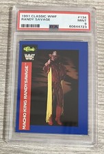1991 Classic WWF Macho Man Randy Savage #134 PSA 9 Mint HOF -Highest Grade - G17