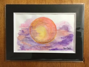 Signed Matted Original AFFORDABLE Artwork 4"x6" plastic sleeve ~lori clark GIFT! - Picture 1 of 2