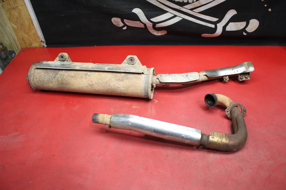 2005 YAMAHA BRUIN 350 SISTEMA DE EXAUSTÃO COMPLETO SILENCIADOR DE TUBOS - Imagem 1 de 4