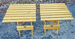 Kent Feeds 2 Wooden TV Trays Table Set Folding Portable Stand Promotional Advert - Picture 1 of 7